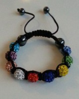 Pulsera de bolas con brillantes
